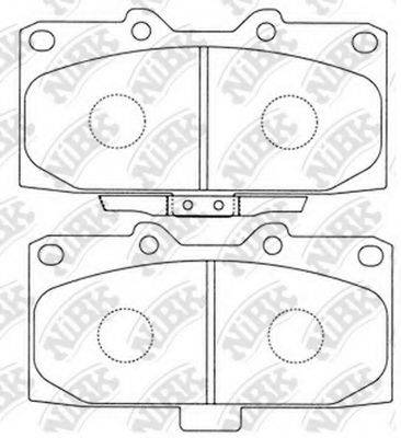 NIBK PN7463 Комплект гальмівних колодок, дискове гальмо