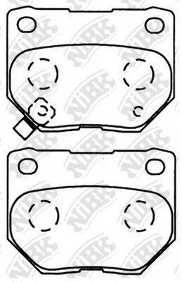 NIBK PN7800 Комплект гальмівних колодок, дискове гальмо