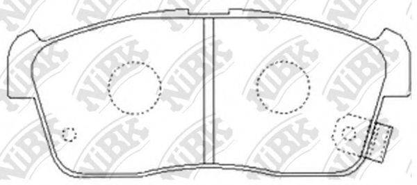 NIBK PN9443 Комплект гальмівних колодок, дискове гальмо