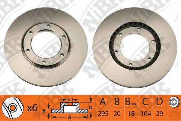 NIBK RN1029 гальмівний диск