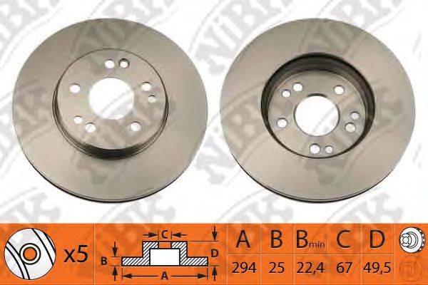 NIBK RN1071 гальмівний диск