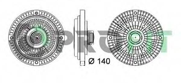 PROFIT 17203019 Зчеплення, вентилятор радіатора
