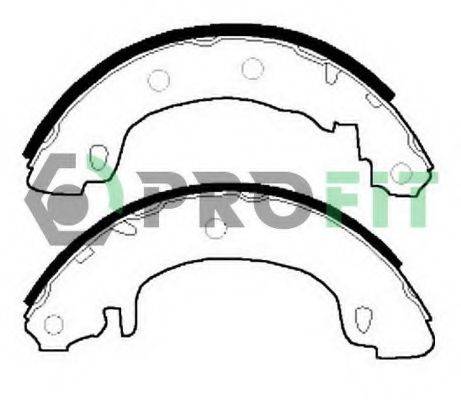 PROFIT 50010544 Комплект гальмівних колодок