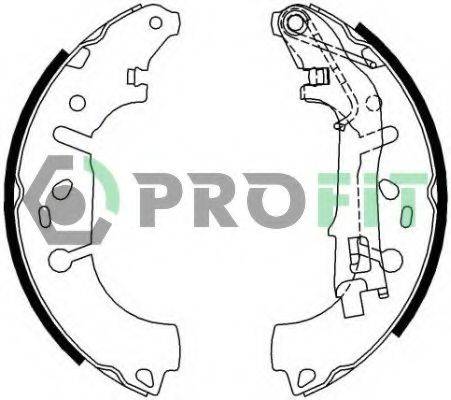 PROFIT 50010682 Комплект гальмівних колодок