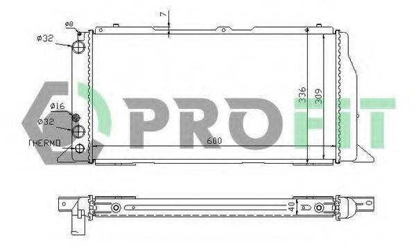 PROFIT PR0012A2 Радіатор, охолодження двигуна