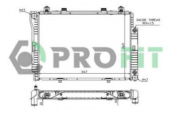 PROFIT PR3562A1 Радіатор, охолодження двигуна