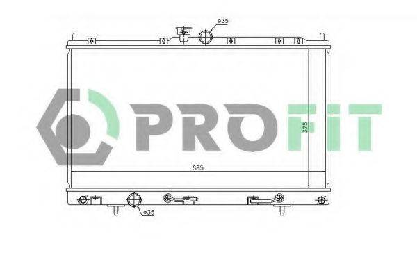 PROFIT PR4010A1 Радіатор, охолодження двигуна