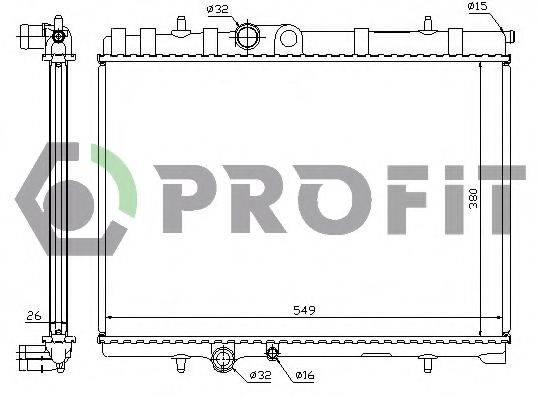 PROFIT PR0521A1 Радіатор, охолодження двигуна