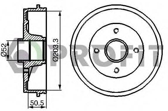 PROFIT 50200076 Гальмівний барабан
