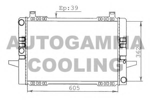 AUTOGAMMA 100378 Радіатор, охолодження двигуна