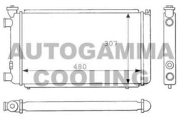 AUTOGAMMA 100842 Радіатор, охолодження двигуна