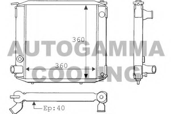 AUTOGAMMA 100858 Радіатор, охолодження двигуна