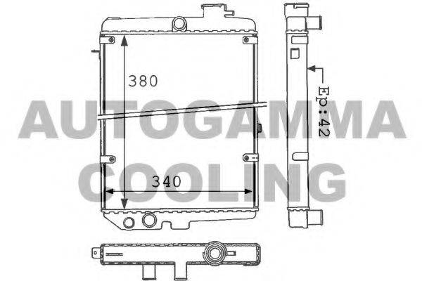 AUTOGAMMA 101064 Радіатор, охолодження двигуна