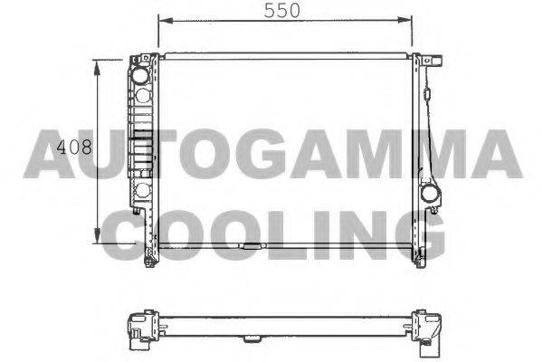 AUTOGAMMA 101368 Радіатор, охолодження двигуна