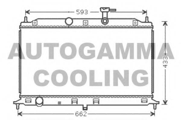 AUTOGAMMA 104845 Радіатор, охолодження двигуна