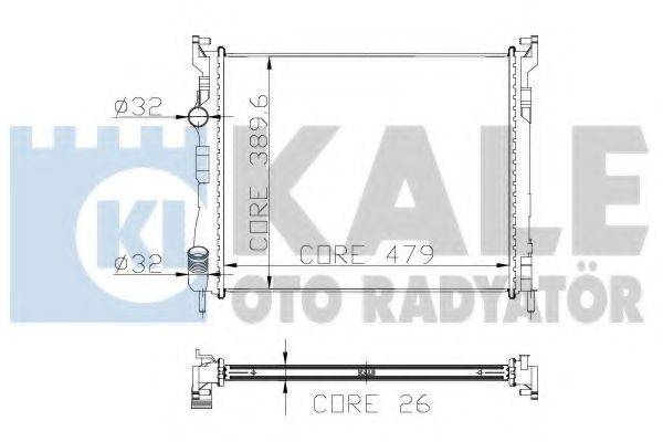 KALE OTO RADYATOR 207400 Радіатор, охолодження двигуна