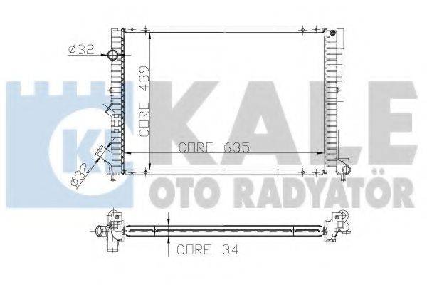 KALE OTO RADYATOR 208400 Радіатор, охолодження двигуна