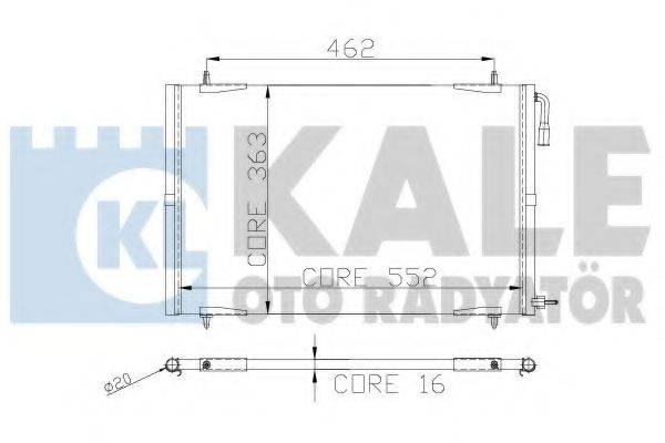 KALE OTO RADYATOR 248100 Конденсатор, кондиціонер