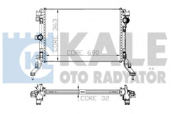 KALE OTO RADYATOR 273800 Радіатор, охолодження двигуна