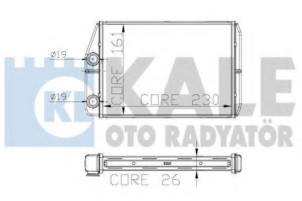 KALE OTO RADYATOR 305000 Теплообмінник, опалення салону