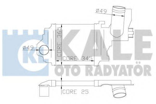 KALE OTO RADYATOR 348100 Інтеркулер