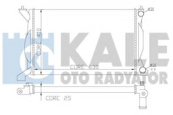 KALE OTO RADYATOR 353700 Радіатор, охолодження двигуна