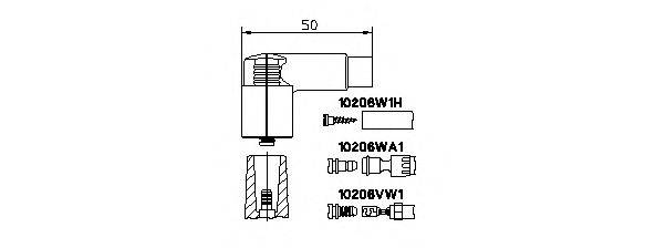 BREMI 10206VW1 Виделка, розподільник запалювання; Виделка, котушка запалювання