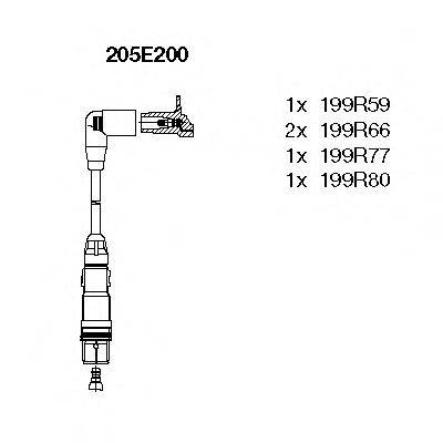 BREMI 205E200 Комплект дротів запалювання