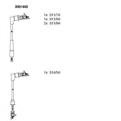 BREMI 300443 Комплект дротів запалювання