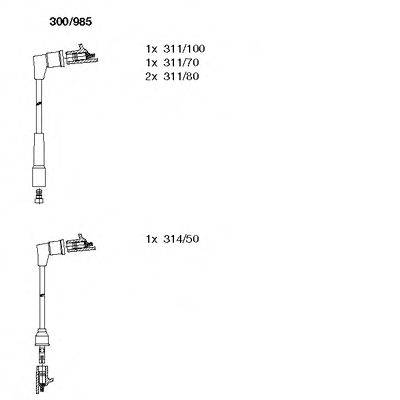 BREMI 300985 Комплект дротів запалювання