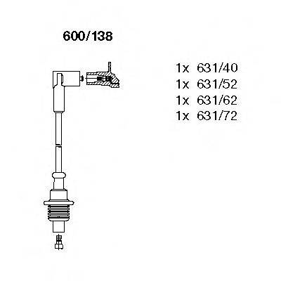 BREMI 600138 Комплект дротів запалювання