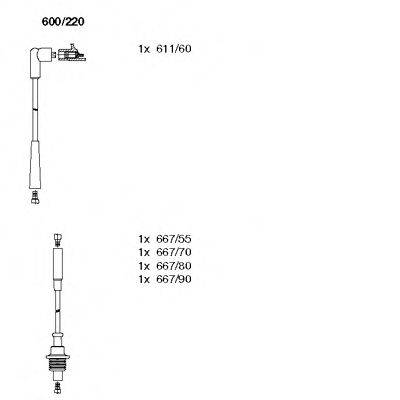 BREMI 600220 Комплект дротів запалювання