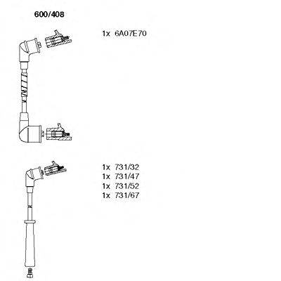 BREMI 600408 Комплект дротів запалювання