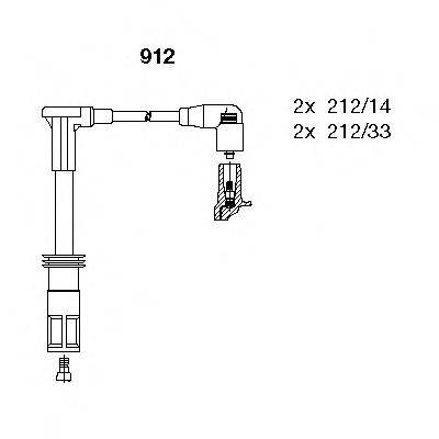 BREMI 912 Комплект дротів запалювання