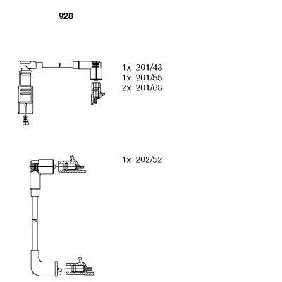 BREMI 928 Комплект дротів запалювання