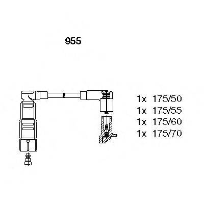 BREMI 955 Комплект дротів запалювання