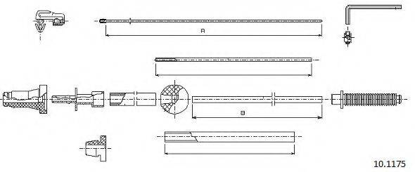 CABOR 101175 Тросик газу