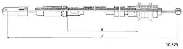 CABOR 10325 Трос, управління зчепленням