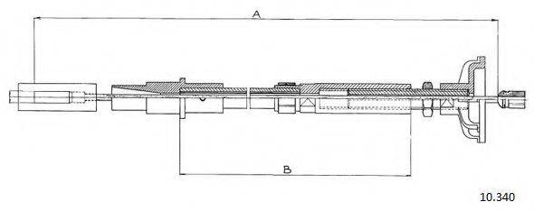CABOR 10340 Трос, управління зчепленням