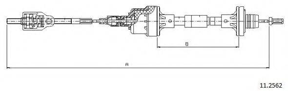 CABOR 112562 Трос, управління зчепленням