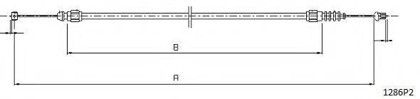 CABOR 1286P2 Тросик замку капота