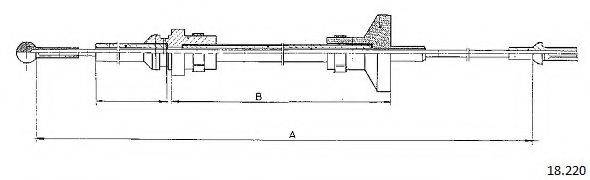 CABOR 18220 Трос, управління зчепленням