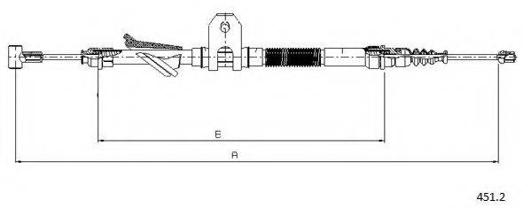 CABOR 4512 Трос, стоянкова гальмівна система