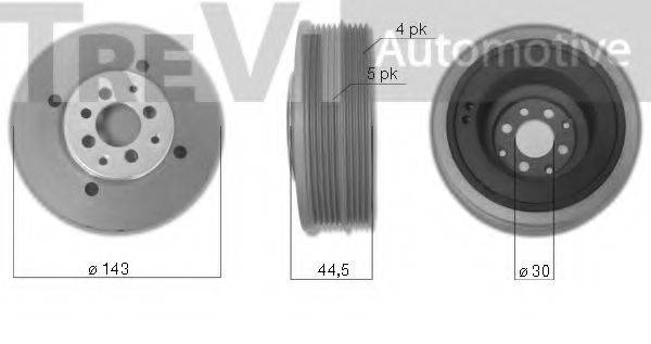 TREVI AUTOMOTIVE PC1028 Ремінний шків, колінчастий вал