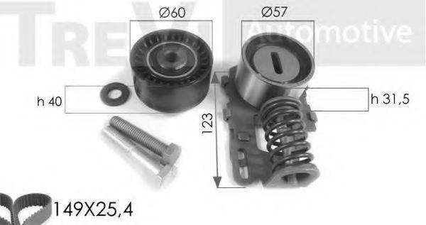 TREVI AUTOMOTIVE KD1022 Комплект ременя ГРМ