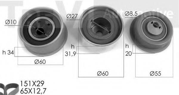 TREVI AUTOMOTIVE KD1034 Комплект ременя ГРМ