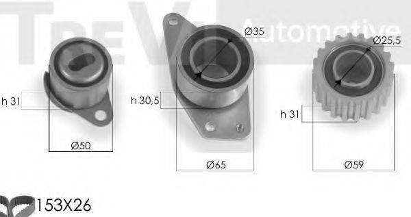 TREVI AUTOMOTIVE KD1094 Комплект ременя ГРМ