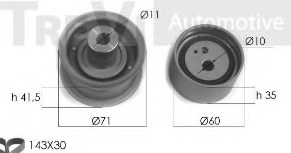 TREVI AUTOMOTIVE KD1145 Комплект ременя ГРМ