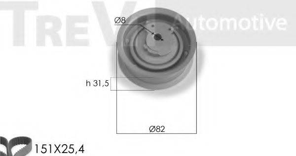 TREVI AUTOMOTIVE KD1249 Комплект ременя ГРМ