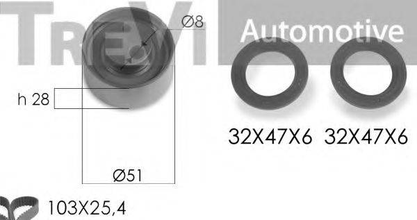 TREVI AUTOMOTIVE KD1414S Комплект ременя ГРМ